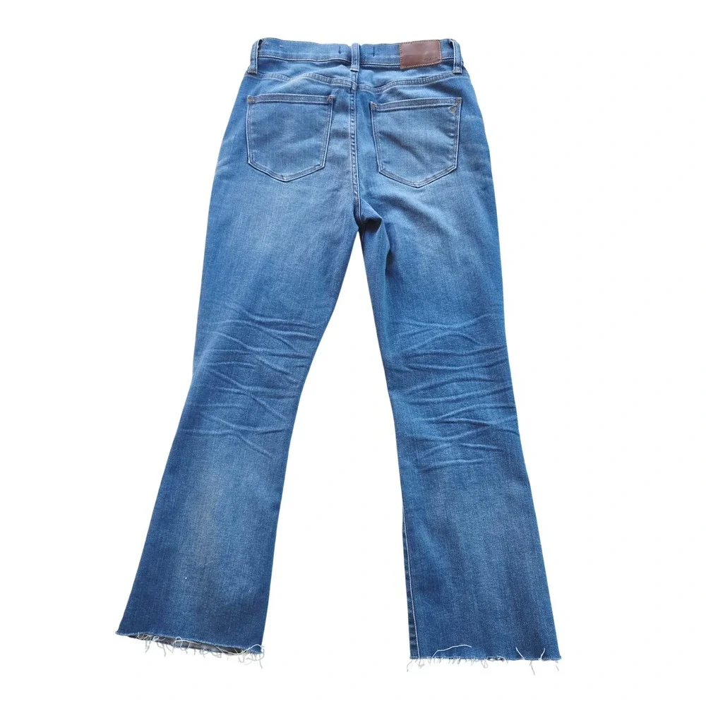 Madewell -1104 Cali Demi-Boot High Rise Jeans Blue Raw Hem J0284‎ Size 26